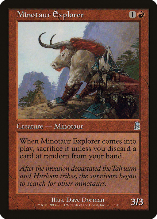 Minotaur Explorer (ODY-206) [Odyssey] Foil MTG Single Wizards of the Coast