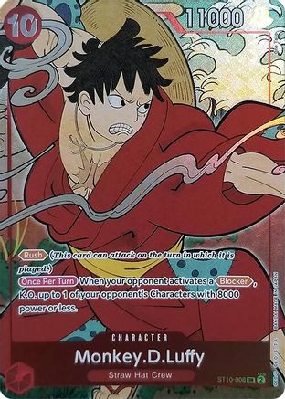 Monkey.D.Luffy (English Version 1st Anniversary Set) (ST10-006) [One Piece Promotion Cards] Foil One Piece Single Bandai