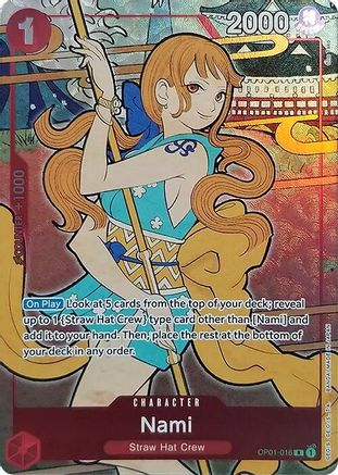 Nami (English Version 1st Anniversary Set) (OP01-016) [One Piece Promotion Cards] Foil One Piece Single Bandai