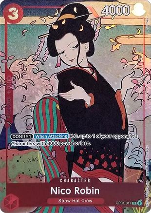 Nico Robin (English Version 1st Anniversary Set) (OP01-017) [One Piece Promotion Cards] Foil One Piece Single Bandai