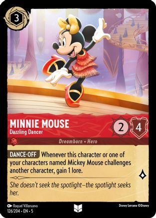 Minnie Mouse - Dazzling Dancer (126/204) [Shimmering Skies] Lorcana Single Disney