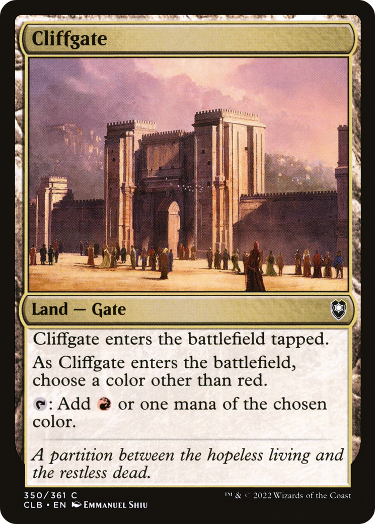 Cliffgate (CLB-350) [Commander Legends: Battle for Baldur's Gate] MTG Single Wizards of the Coast