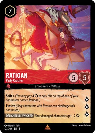 Ratigan - Party Crasher (123/204) [Shimmering Skies] Lorcana Single Disney