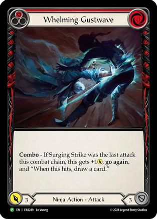 Whelming Gustwave (Red) [FAB249] (Promo)  Rainbow Foil Flesh And Blood Single Flesh And Blood   