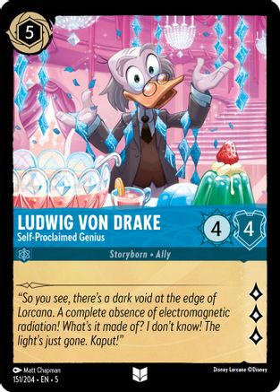 Ludwig Von Drake - Self-Proclaimed Genius (151/204) [Shimmering Skies] Lorcana Single Disney
