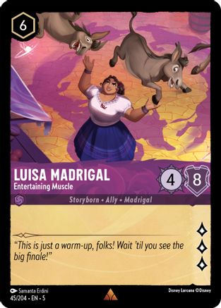Luisa Madrigal - Entertaining Muscle (45/204) [Shimmering Skies] Lorcana Single Disney