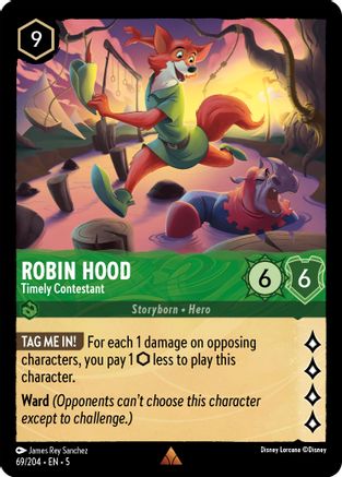 Robin Hood - Timely Contestant (69/204) [Shimmering Skies] Lorcana Single Disney