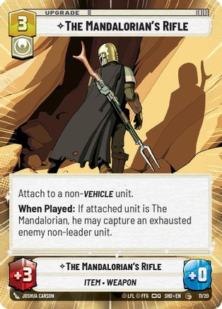 The Mandalorian's Rifle (Hyperspace) (11/20) [Shadows of the Galaxy Weekly Play Promos] Star Wars: Unlimited Single Disney