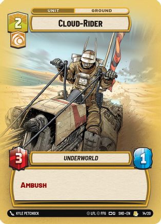 Cloud-Rider (14/20) [Shadows of the Galaxy Weekly Play Promos] Foil Star Wars: Unlimited Single Disney