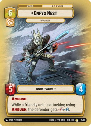 Enfys Nest - Marauder (15/20) [Shadows of the Galaxy Weekly Play Promos] Foil Star Wars: Unlimited Single Disney