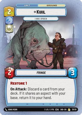 Kuiil - I Have Spoken (20/20) [Shadows of the Galaxy Weekly Play Promos] Star Wars: Unlimited Single Disney
