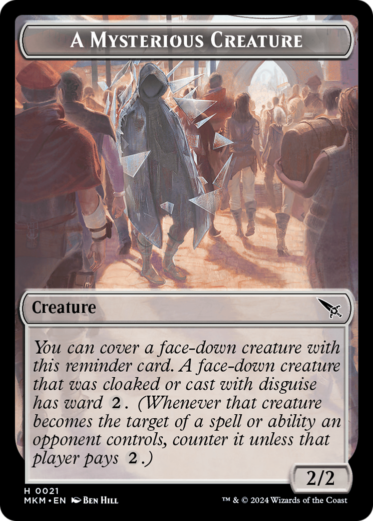 Ooze // A Mysterious Creature Double-Sided Token [Tokens] Murders at Karlov Manor Tokens MTG Single Magic: The Gathering