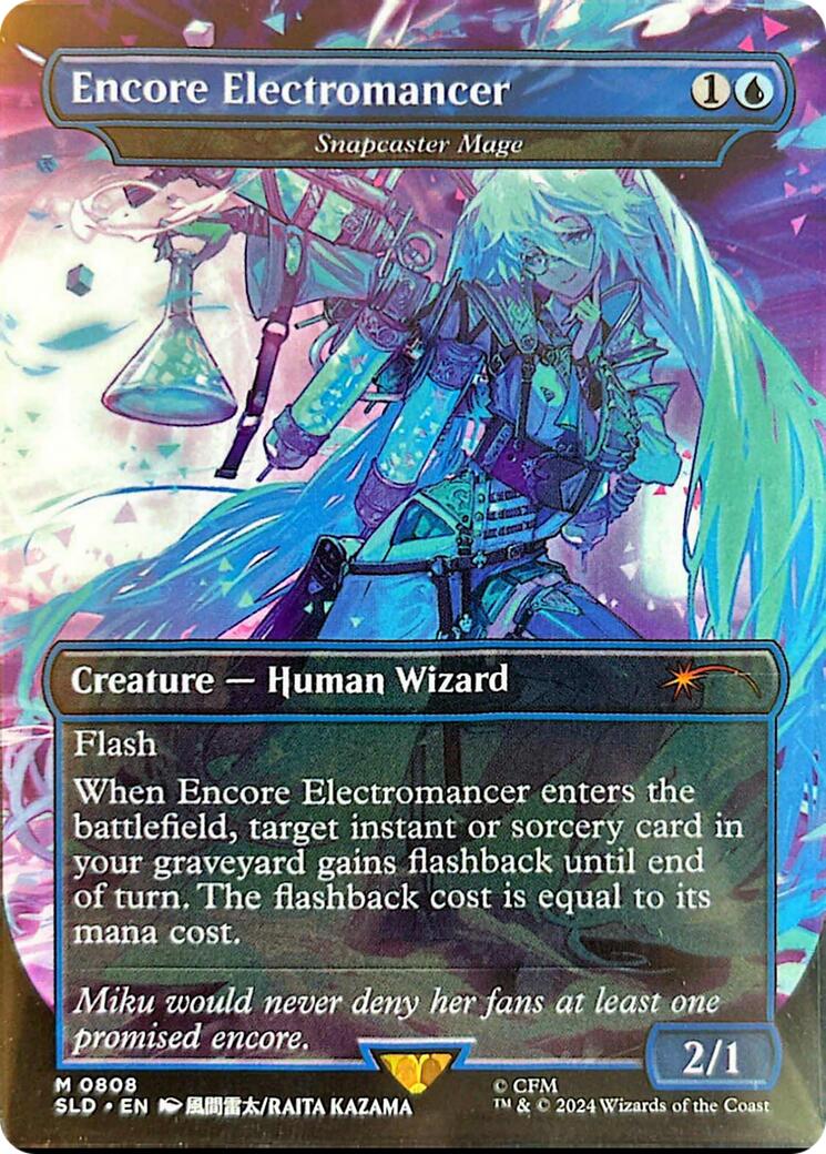 Encore Electromancer - Snapcaster Mage (Rainbow Foil) [Secret Lair Drop Series] MTG Single Magic: The Gathering   