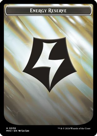 Energy Reserve (Ripple Foil) // Servo Double-Sided Token (MH3-36 // 33) [Modern Horizons 3] Foil MTG Single Wizards of the Coast