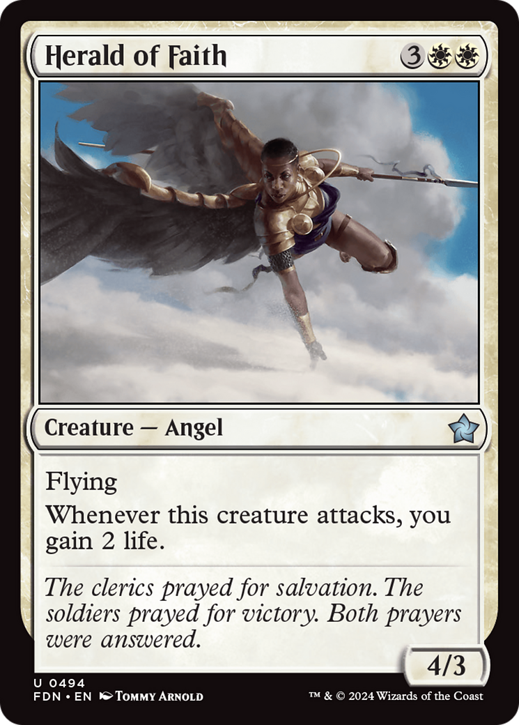 Herald of Faith (FDN-494) [Foundations] MTG Single Wizards of the Coast