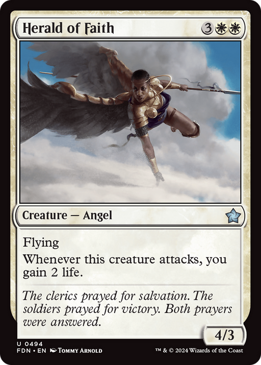 Herald of Faith (FDN-494) [Foundations] MTG Single Wizards of the Coast