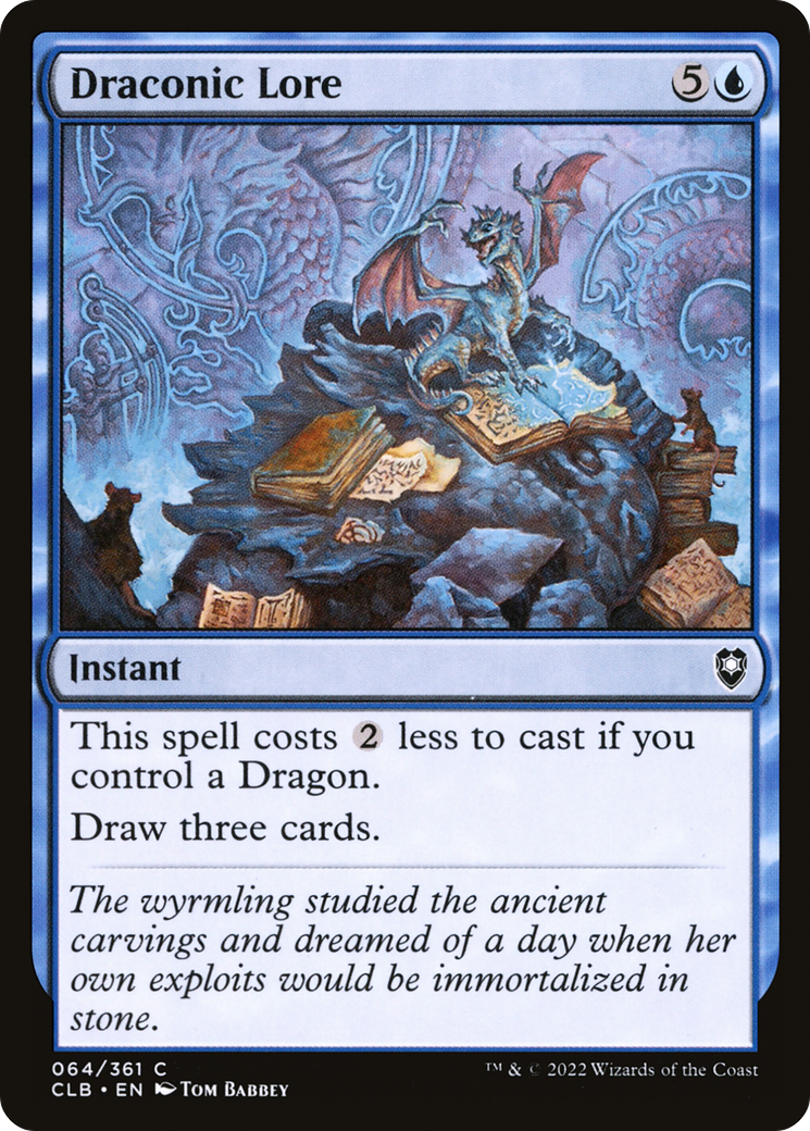 Draconic Lore (CLB-064) [Commander Legends: Battle for Baldur's Gate] Foil MTG Single Wizards of the Coast