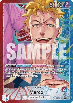 Marco (Parallel) (OP08-002) [Two Legends] Foil One Piece Single Bandai