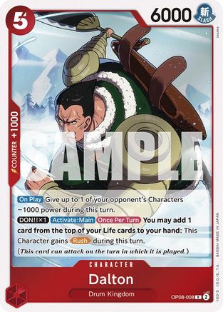 Dalton (OP08-008) [Two Legends] Foil One Piece Single Bandai