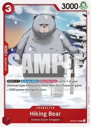 Hiking Bear (OP08-010) [Two Legends] One Piece Single Bandai