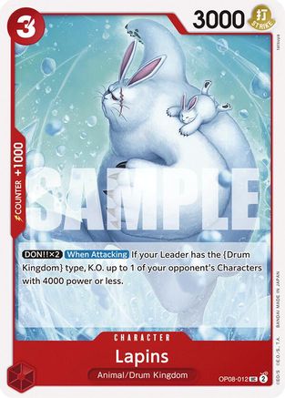 Lapins (OP08-012) [Two Legends] One Piece Single Bandai