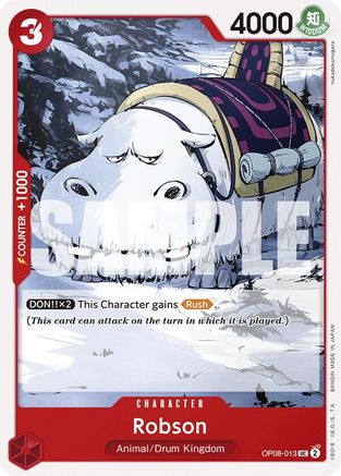 Robson (OP08-013) [Two Legends] One Piece Single Bandai