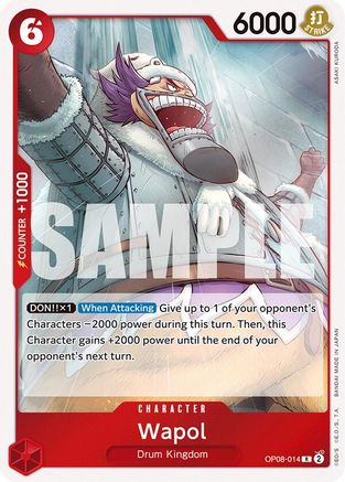 Wapol (OP08-014) [Two Legends] Foil One Piece Single Bandai