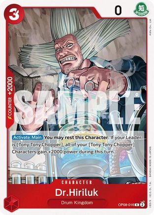 Dr.Hiriluk (OP08-016) [Two Legends] Foil One Piece Single Bandai