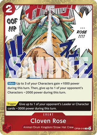 Cloven Rose (OP08-018) [Two Legends] Foil One Piece Single Bandai