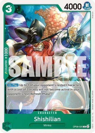 Shishilian (OP08-025) [Two Legends] One Piece Single Bandai