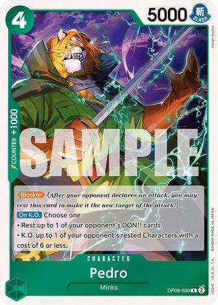 Pedro (OP08-030) [Two Legends] Foil One Piece Single Bandai