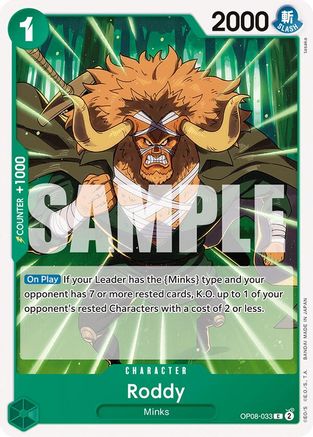 Roddy (OP08-033) [Two Legends] One Piece Single Bandai