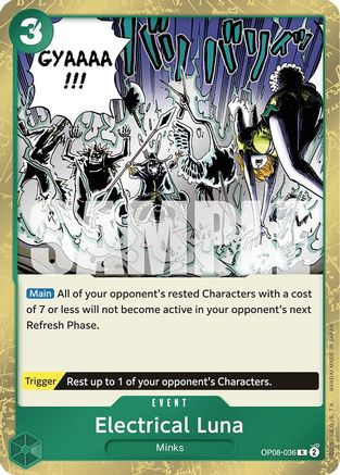 Electrical Luna (OP08-036) [Two Legends] Foil One Piece Single Bandai