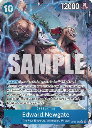 Edward.Newgate (Parallel) (OP08-043) [Two Legends] Foil One Piece Single Bandai