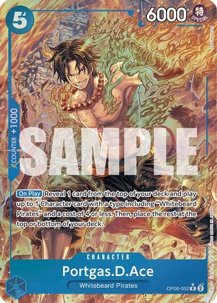 Portgas.D.Ace (Parallel) (OP08-052) [Two Legends] Foil One Piece Single Bandai