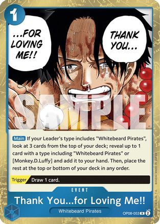 Thank You...for Loving Me!! (OP08-053) [Two Legends] Foil One Piece Single Bandai