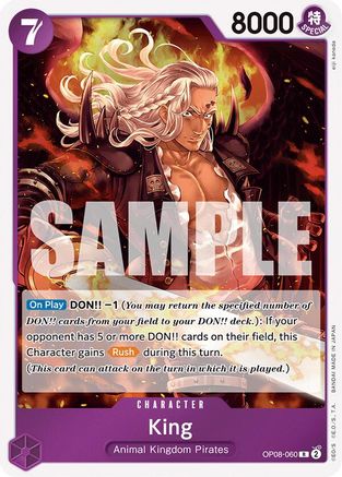 King (060) (OP08-060) [Two Legends] Foil One Piece Single Bandai