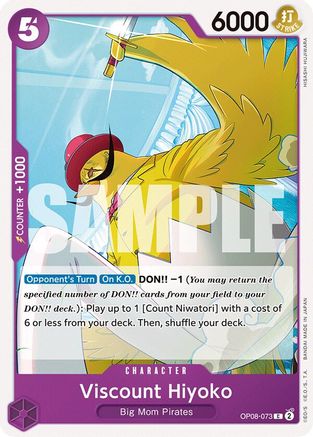 Viscount Hiyoko (OP08-073) [Two Legends] One Piece Single Bandai