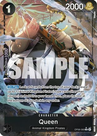 Queen (Parallel) (OP08-080) [Two Legends] Foil One Piece Single Bandai