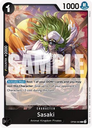 Sasaki (OP08-082) [Two Legends] Foil One Piece Single Bandai