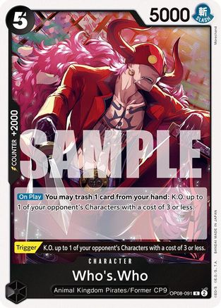 Who's.Who (OP08-091) [Two Legends] Foil One Piece Single Bandai