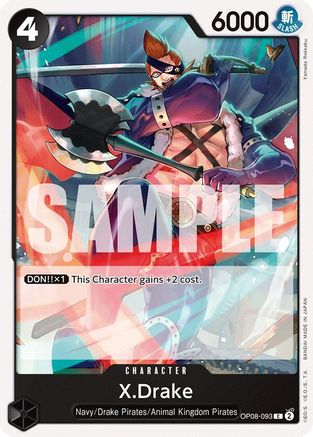 X.Drake (OP08-093) [Two Legends] One Piece Single Bandai