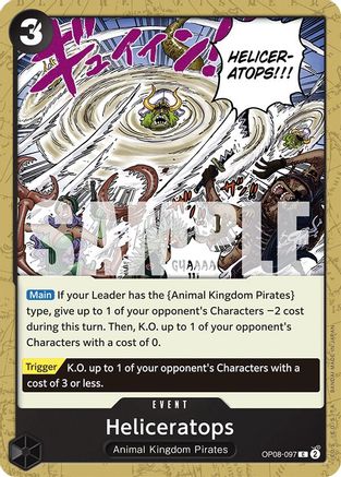 Heliceratops (OP08-097) [Two Legends] One Piece Single Bandai