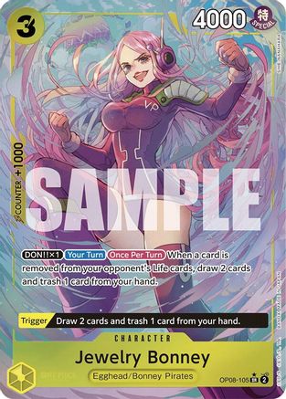 Jewelry Bonney (Parallel) (OP08-105) [Two Legends] Foil One Piece Single Bandai