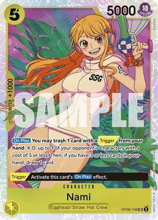 Nami (OP08-106) [Two Legends] Foil One Piece Single Bandai