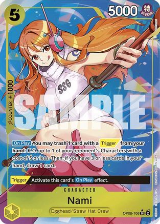 Nami (Parallel) (OP08-106) [Two Legends] Foil One Piece Single Bandai