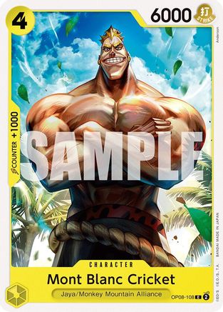 Mont Blanc Cricket (OP08-108) [Two Legends] One Piece Single Bandai