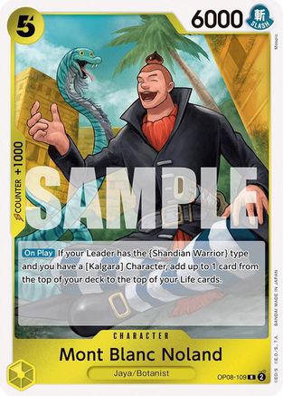 Mont Blanc Noland (OP08-109) [Two Legends] Foil One Piece Single Bandai
