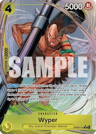 Wyper (Parallel) (OP08-110) [Two Legends] Foil One Piece Single Bandai