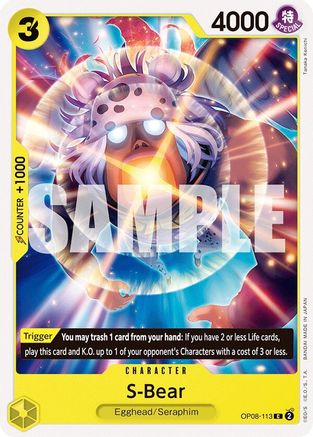 S-Bear (OP08-113) [Two Legends] One Piece Single Bandai